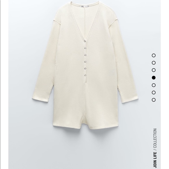 ZARA WAFFLE KNIT ROMPER - Picture 2 of 4
